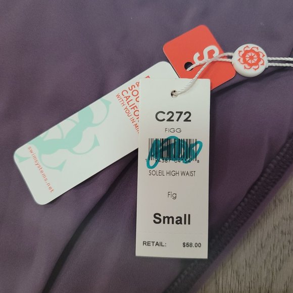 Swim Systems NWT Soleil High Waist Fig Bikini Bottoms size small - Picture 4 of 4